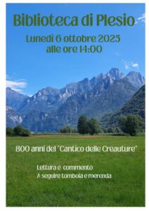 800 anni del “CANTICO DELLE CREATURE” – lettura e commento